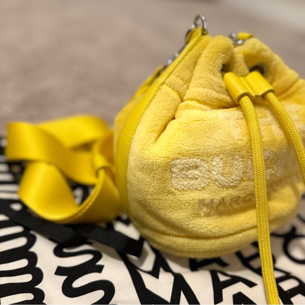 Yellow Drawstring Bucket Bag